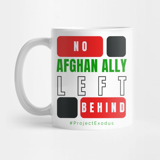 No Afghan ally left behind (back design, light background) by Pro Exodus Relief 